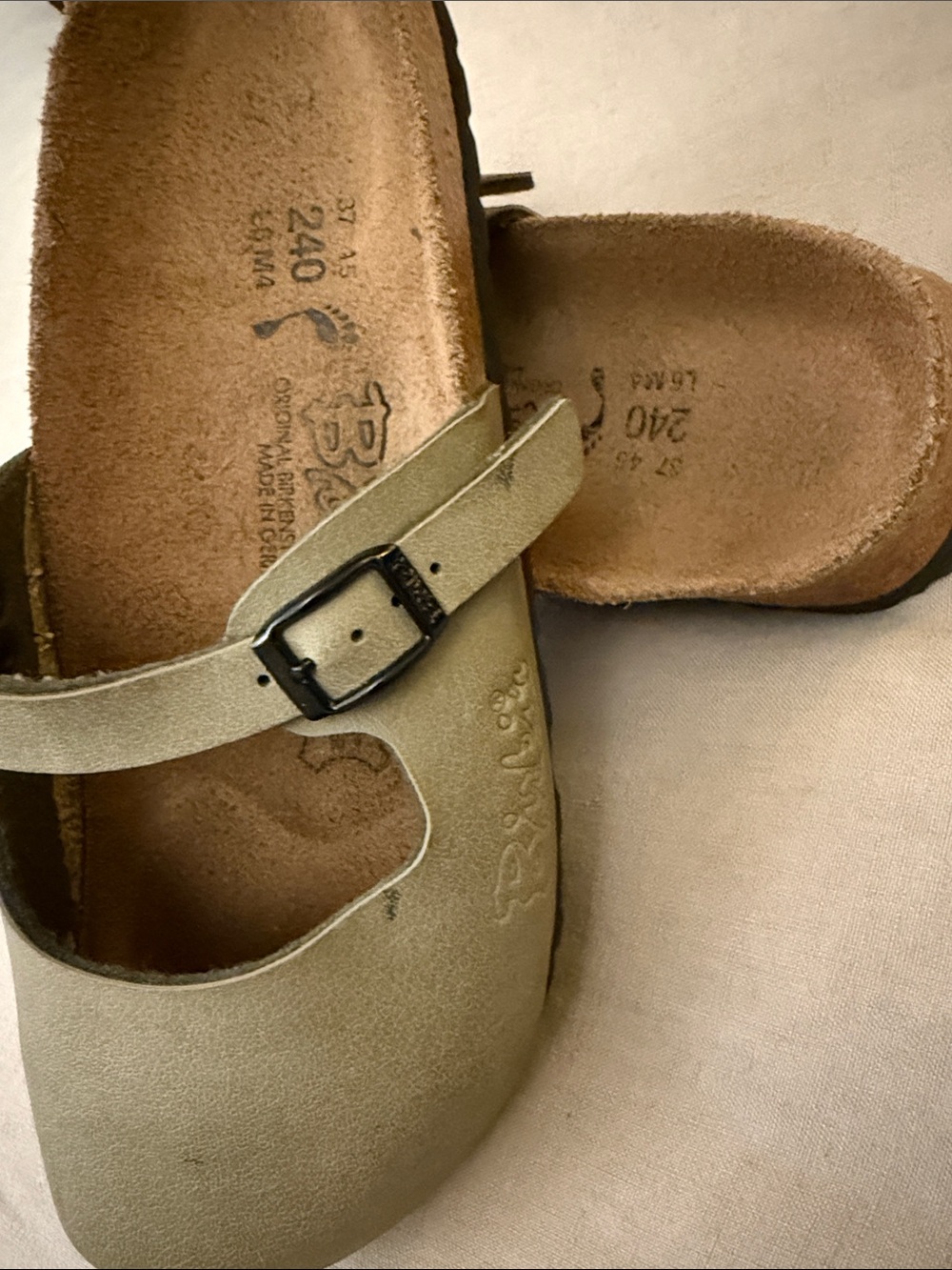 Women’s Clog Mules in Light Olive size 37 N (L6, M4) - Picture 7 of 9